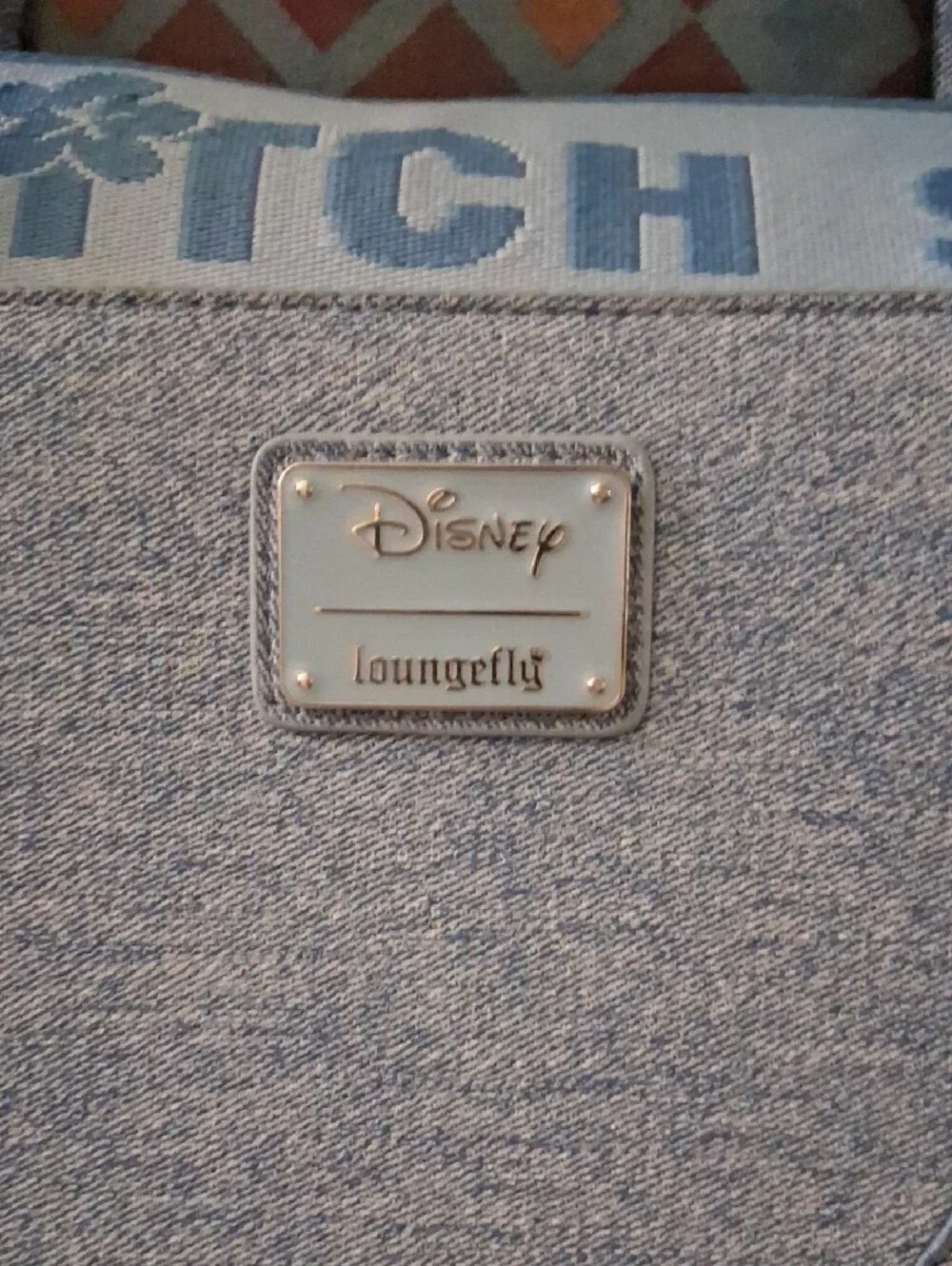 Loungefly Disney Blue Denim Lilo Stitch Tote, Mini Crossbody, Coin Purse 3pc Set